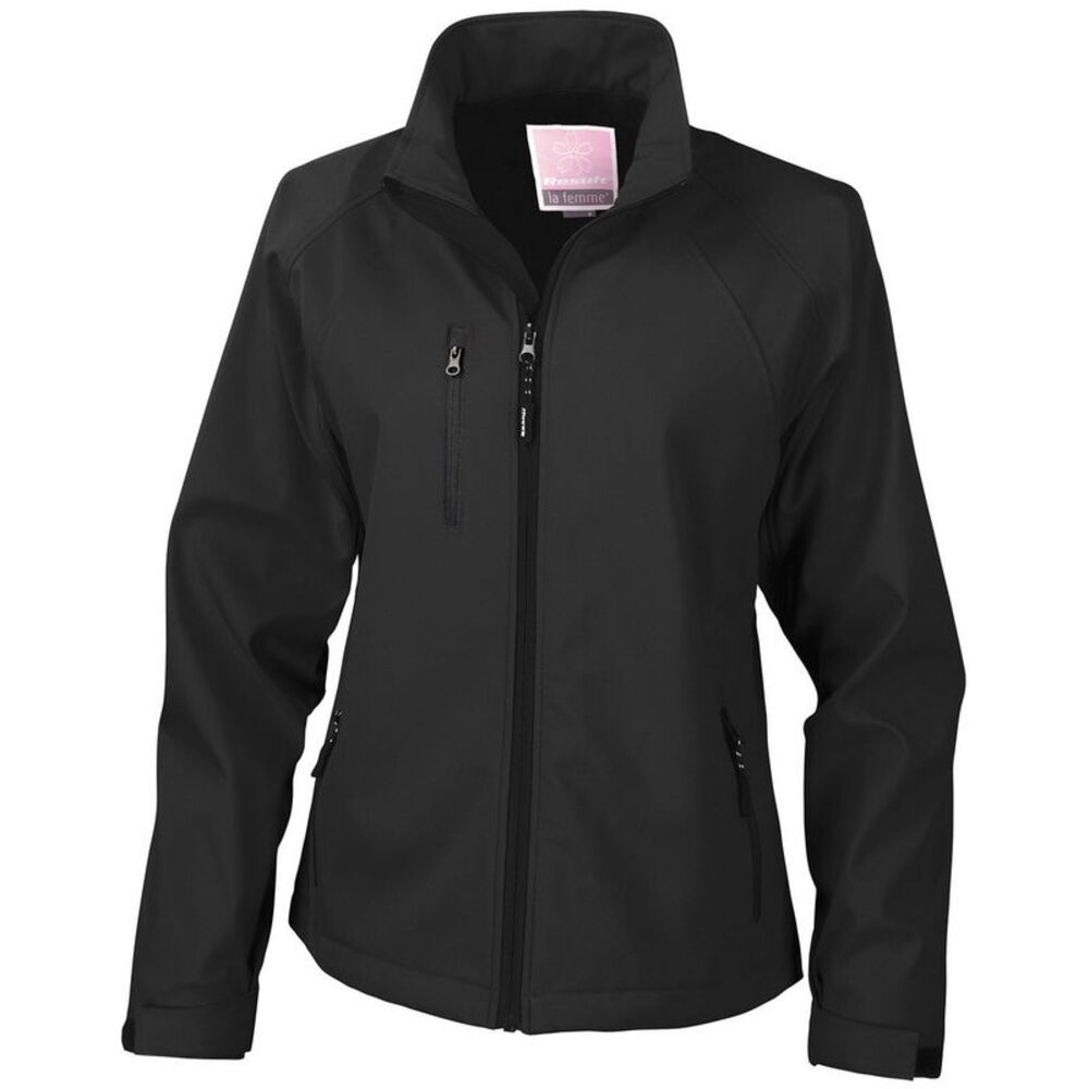 Result Womens/Ladies Soft Shell Jacket / Black